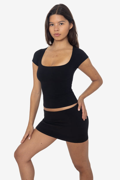 8355GD - Garment Dye Cotton Spandex Squareneck Top