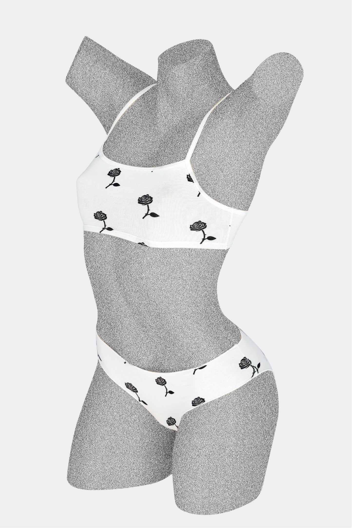 8370P - Printed Spaghetti Crop Top