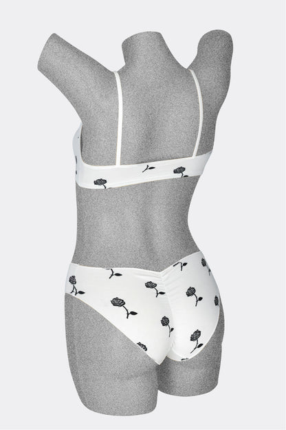8370P - Printed Spaghetti Crop Top