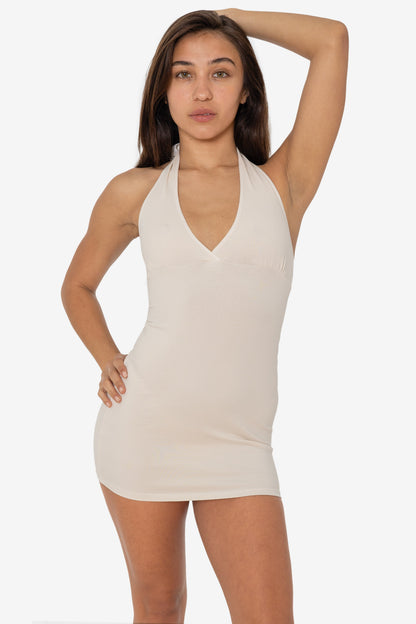 8372 - Cotton Spandex Halter Mini Dress