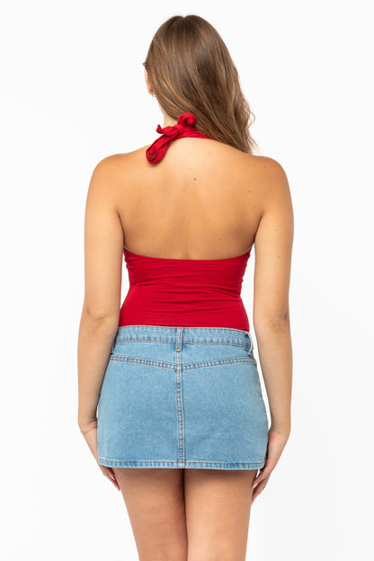 8375 - Cotton Spandex Halter Top