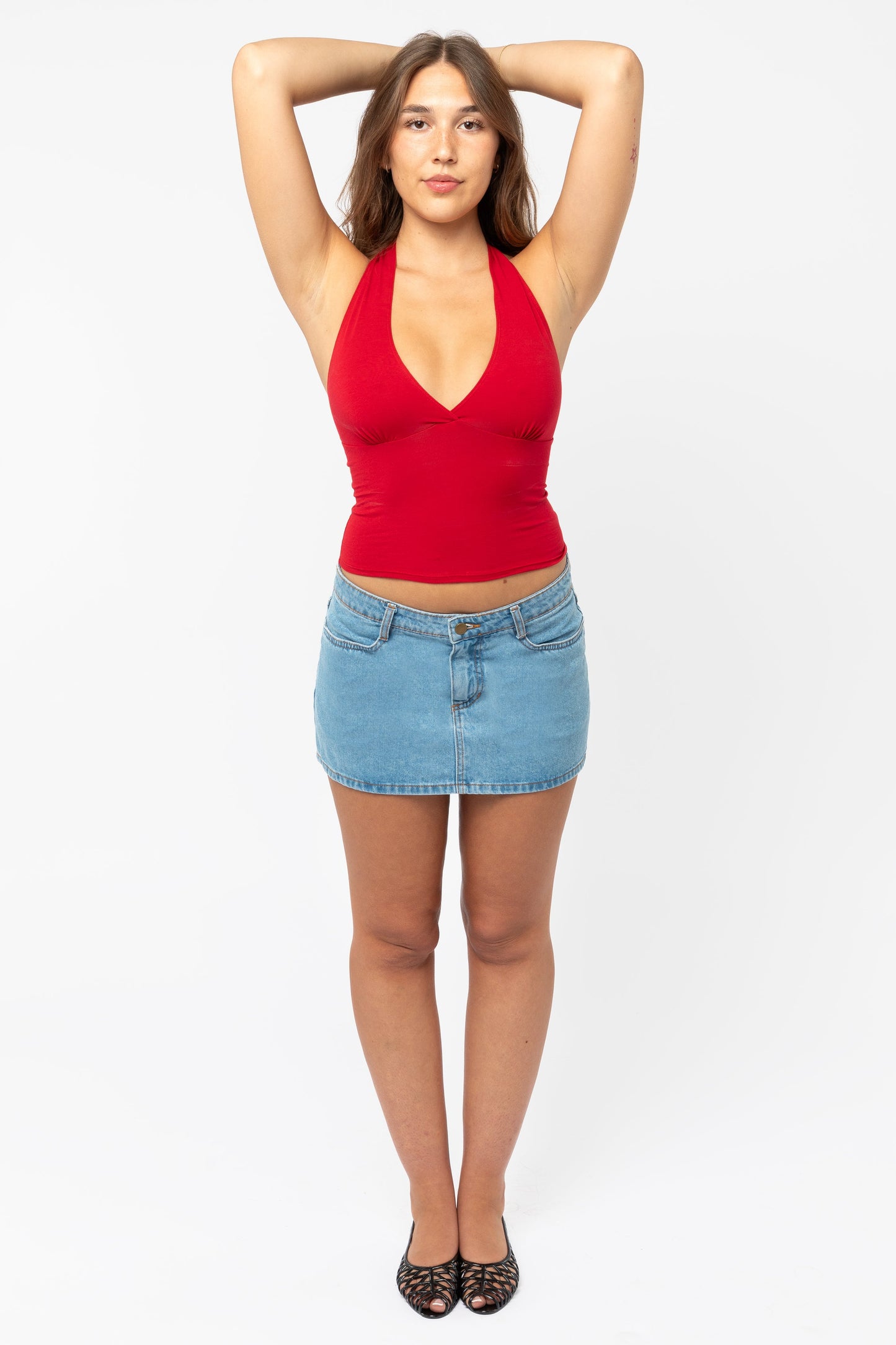 8375 - Cotton Spandex Halter Top