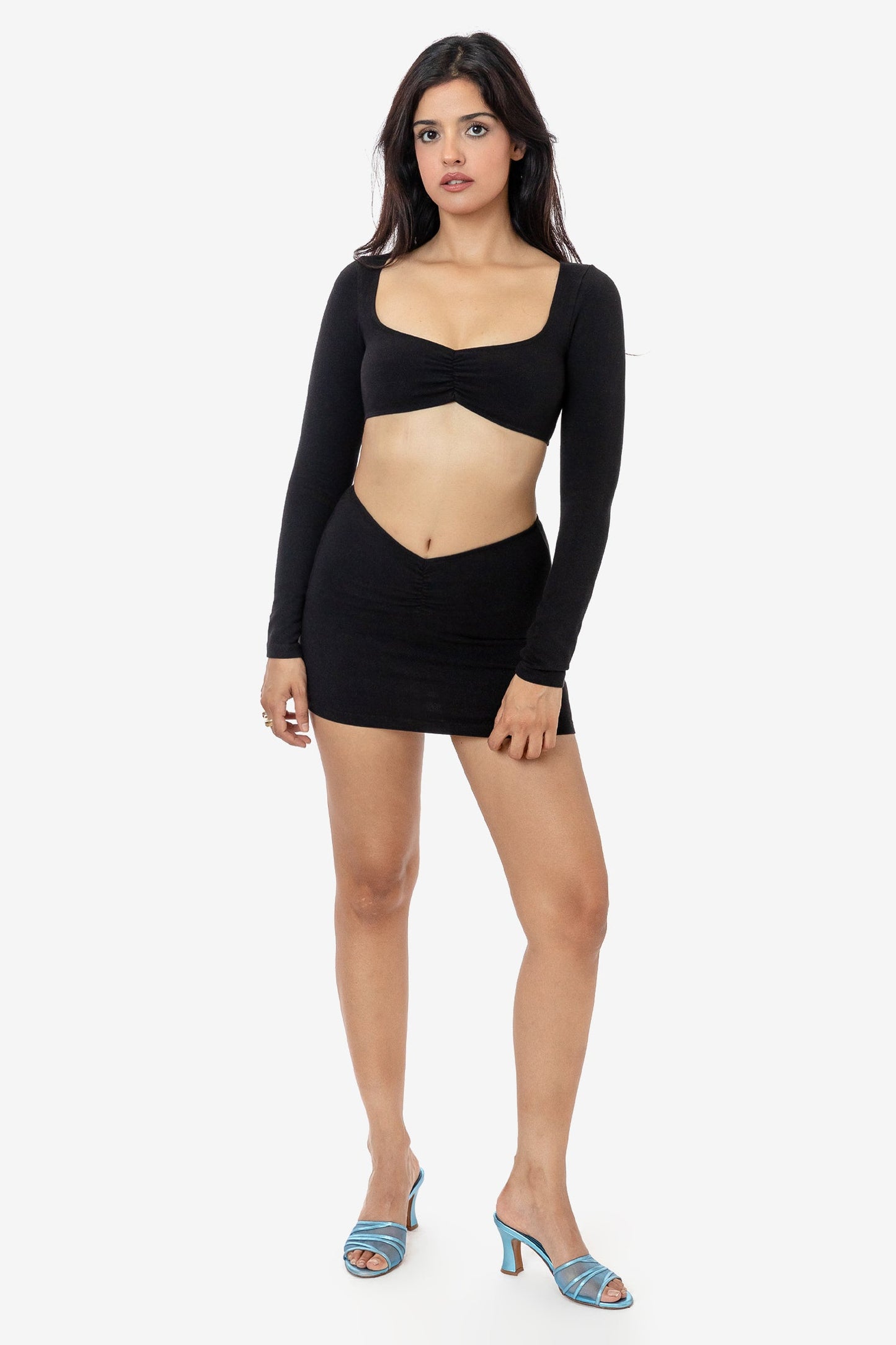 8388GD - Garment Dye Ruched Front Mini Skirt