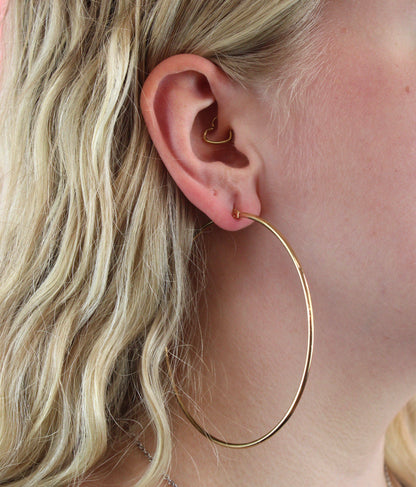 The Bigger The Hoop Earrings (85mm, Gold Plated)