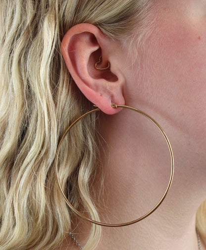 The Bigger The Hoop Earrings (85mm, Gold Plated)