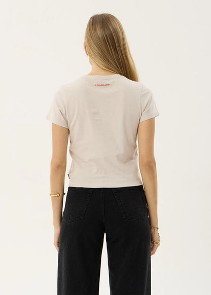 AFENDS Womens Subliminal - Baby Tee - Moonbeam