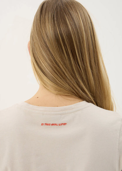AFENDS Womens Subliminal - Baby Tee - Moonbeam