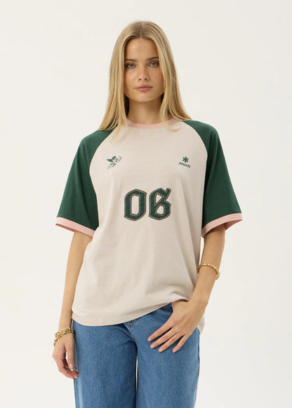AFENDS Womens Give Em Hell - Oversized Tee - Moonbeam