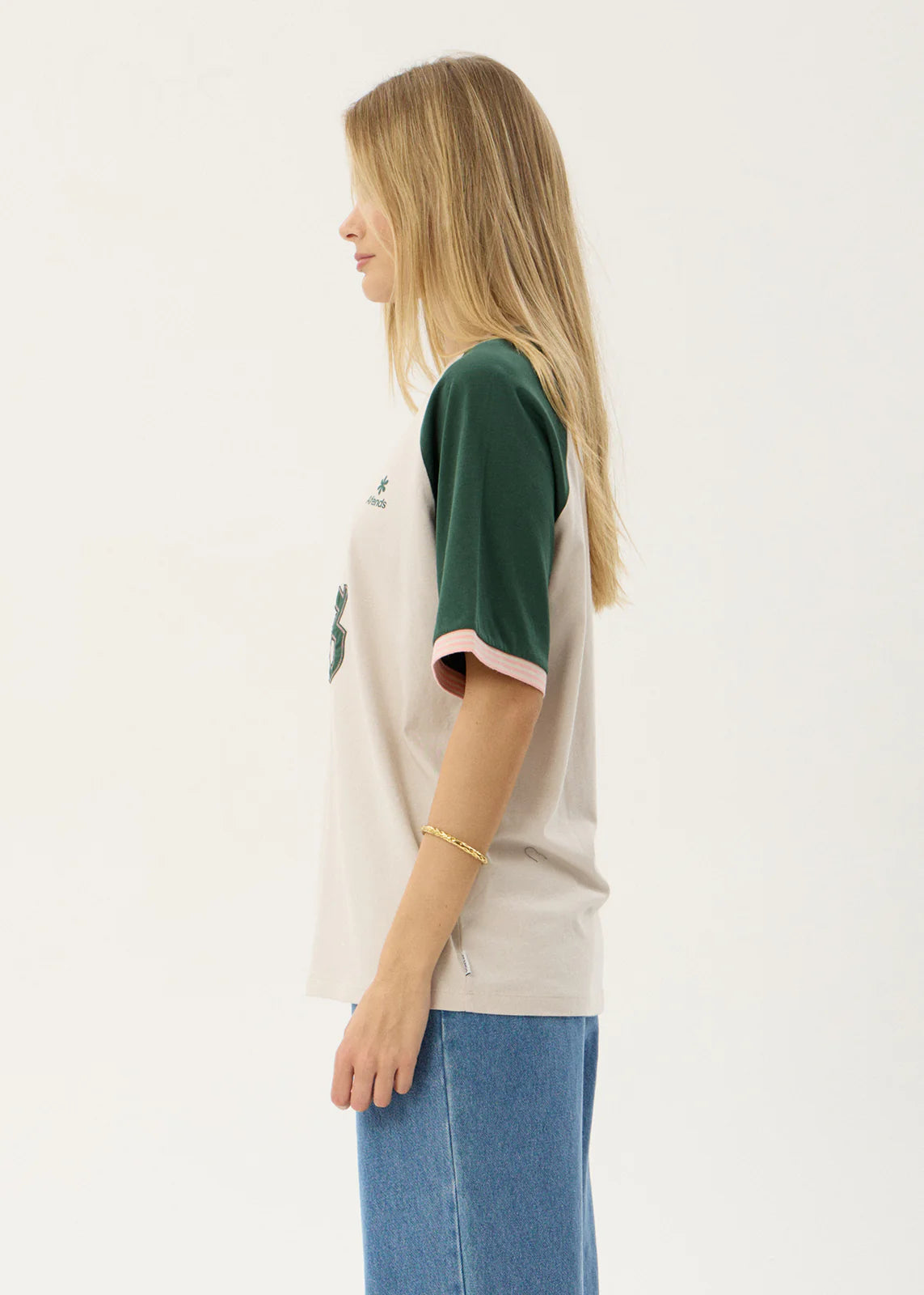 AFENDS Womens Give Em Hell - Oversized Tee - Moonbeam