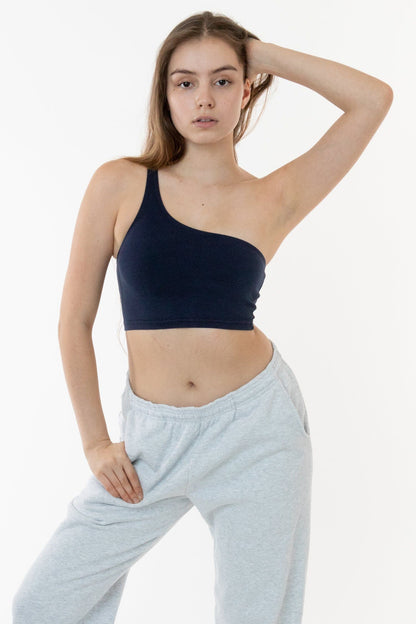8389GD - Garment Dye One Shoulder Crop Top