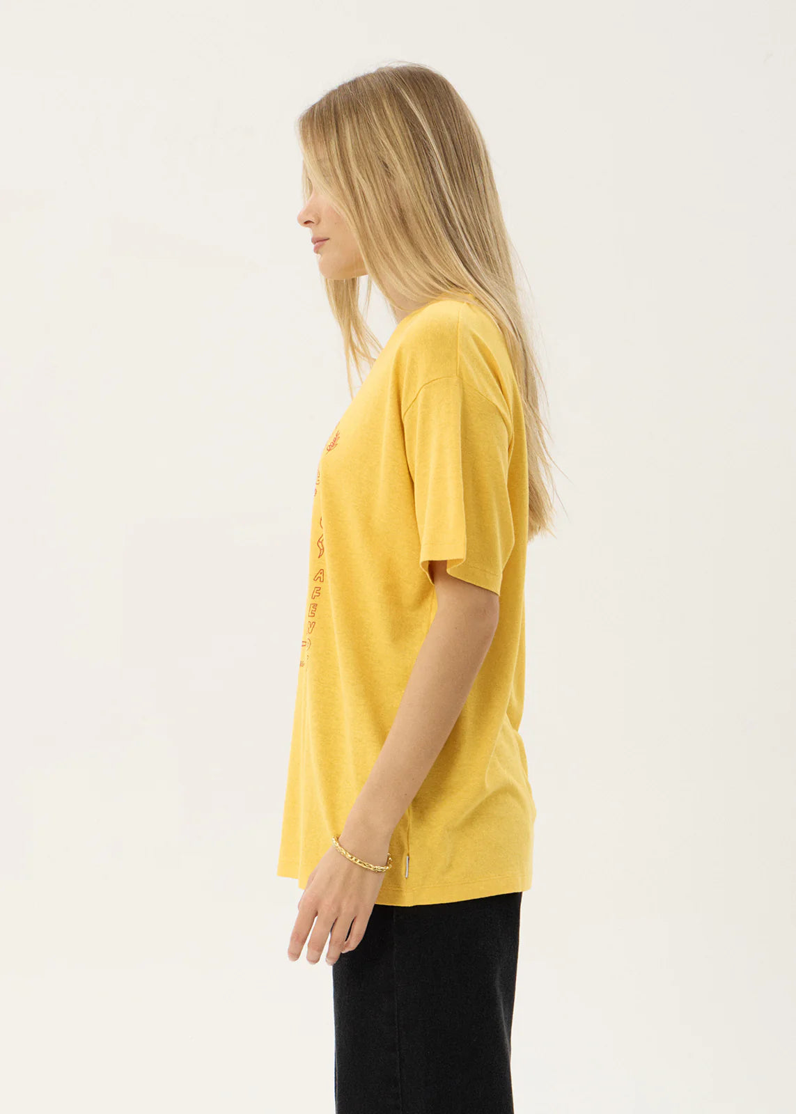 AFENDS Womens Holly - Oversized Tee - Mango