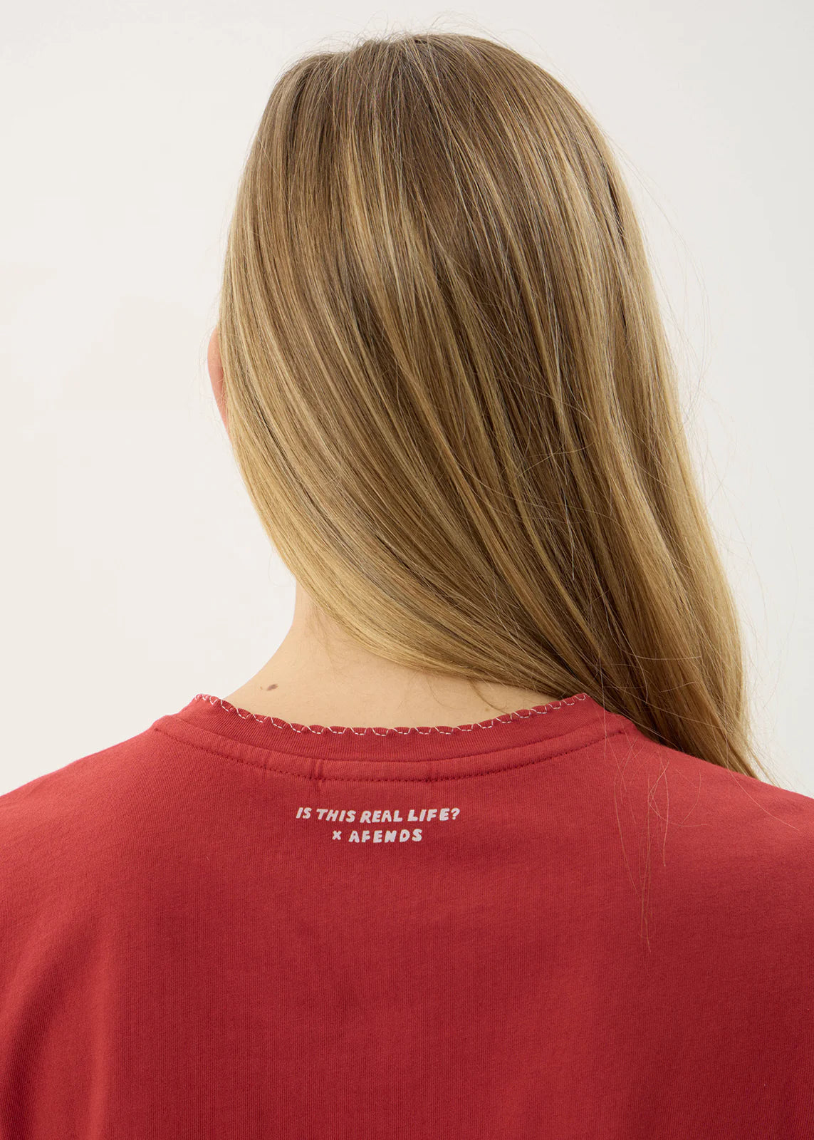 AFENDS Womens Real Life - Regular Tee - Vintage Ketchup