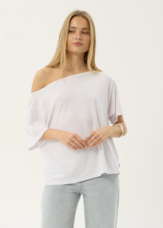 AFENDS Womens Sabina - Off Shoulder Tee - White