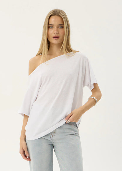 AFENDS Womens Sabina - Off Shoulder Tee - White