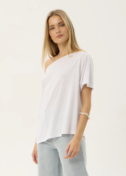 AFENDS Womens Sabina - Off Shoulder Tee - White