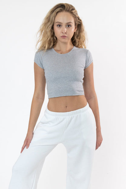 43035 - Cap Sleeve Baby Rib Crop Top