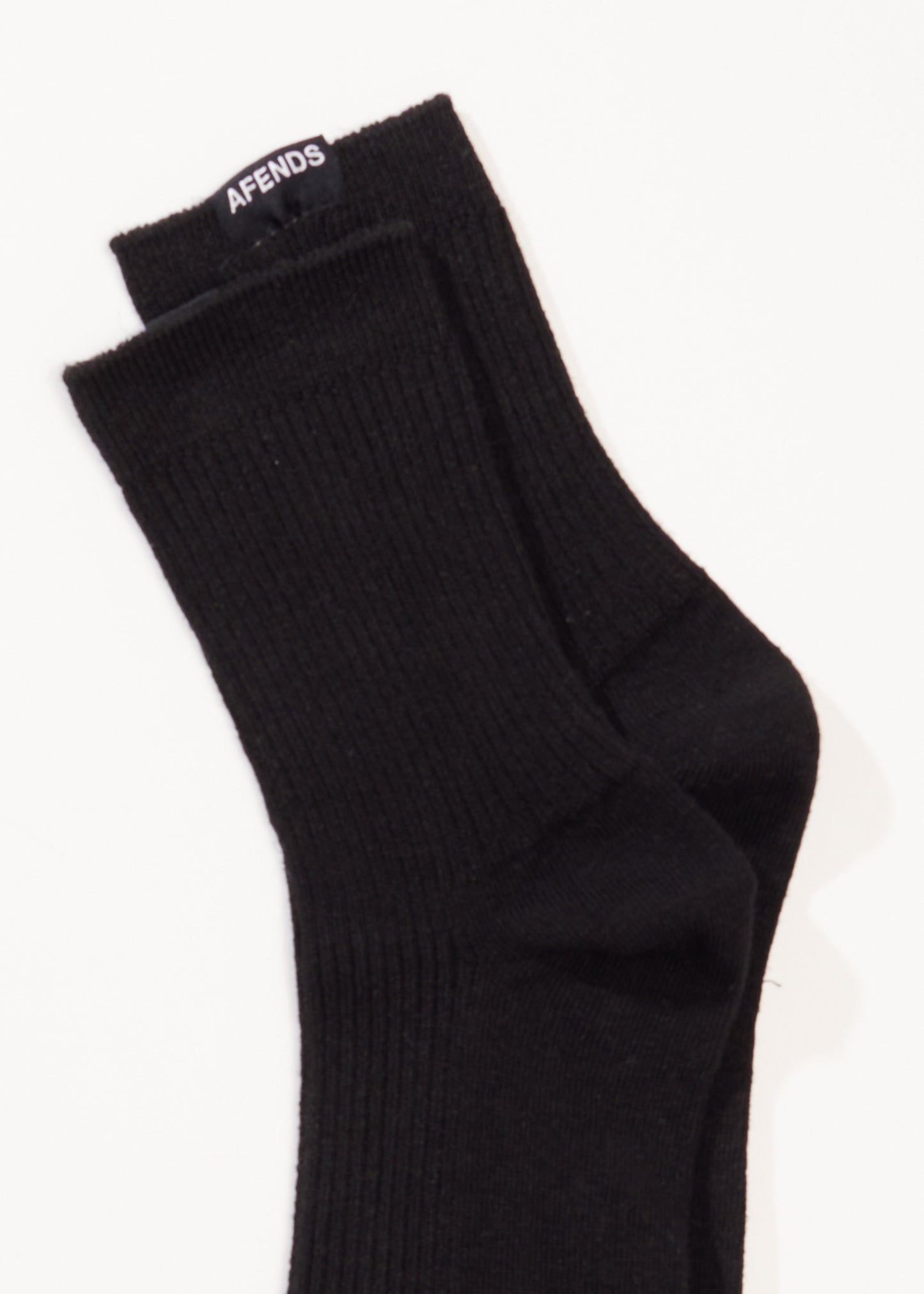 AFENDS Unisex The Essential - Rib Socks - Black