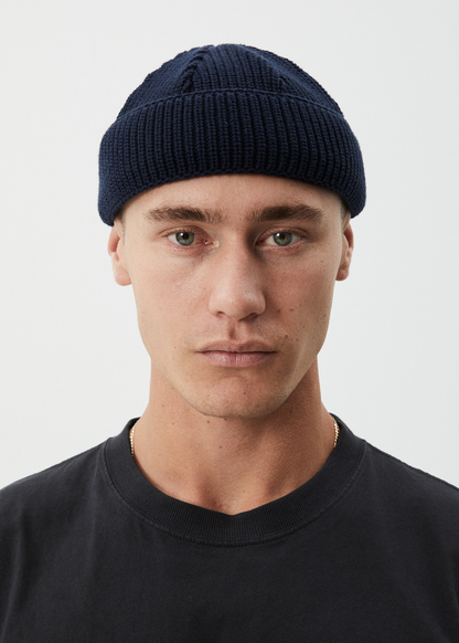 AFENDS Mens Thc - Wharfie Beanie - Deep Sea