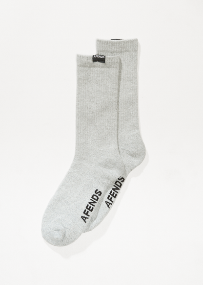 AFENDS Mens Everyday - Socks One Pack - Shadow Grey Marle