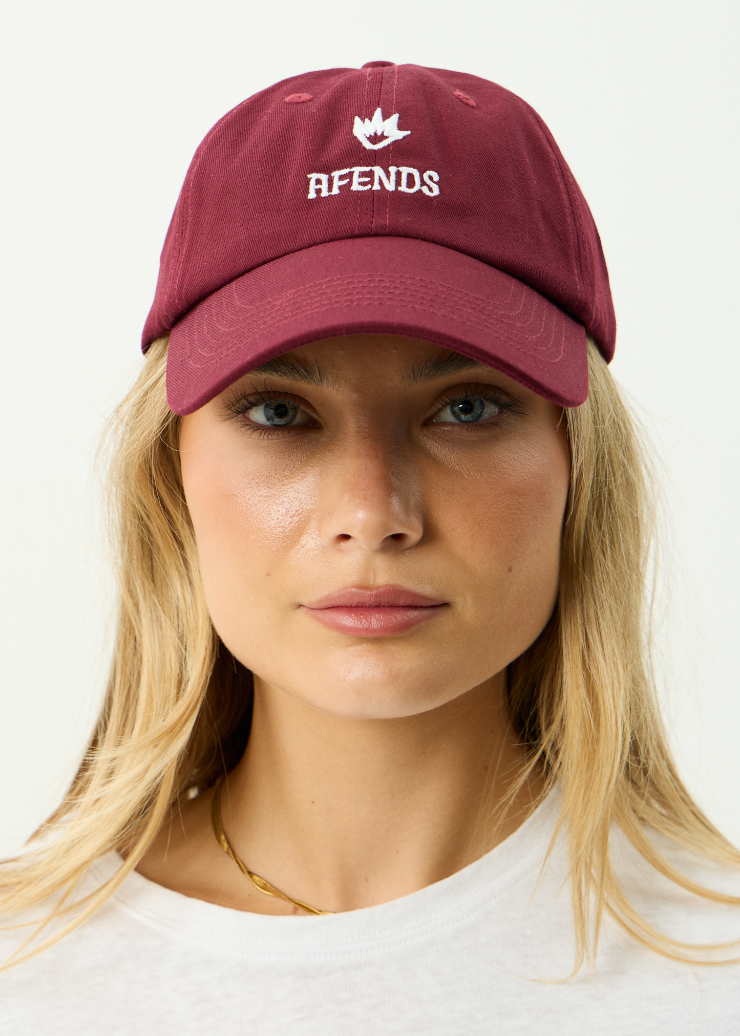 AFENDS Mens Burnin - Six Panel Cap - Burgundy