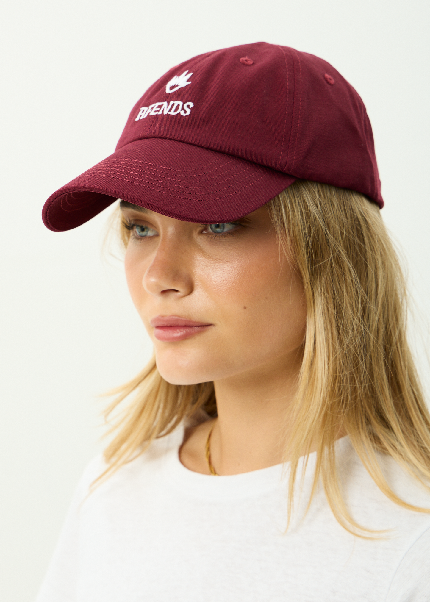AFENDS Mens Burnin - Six Panel Cap - Burgundy
