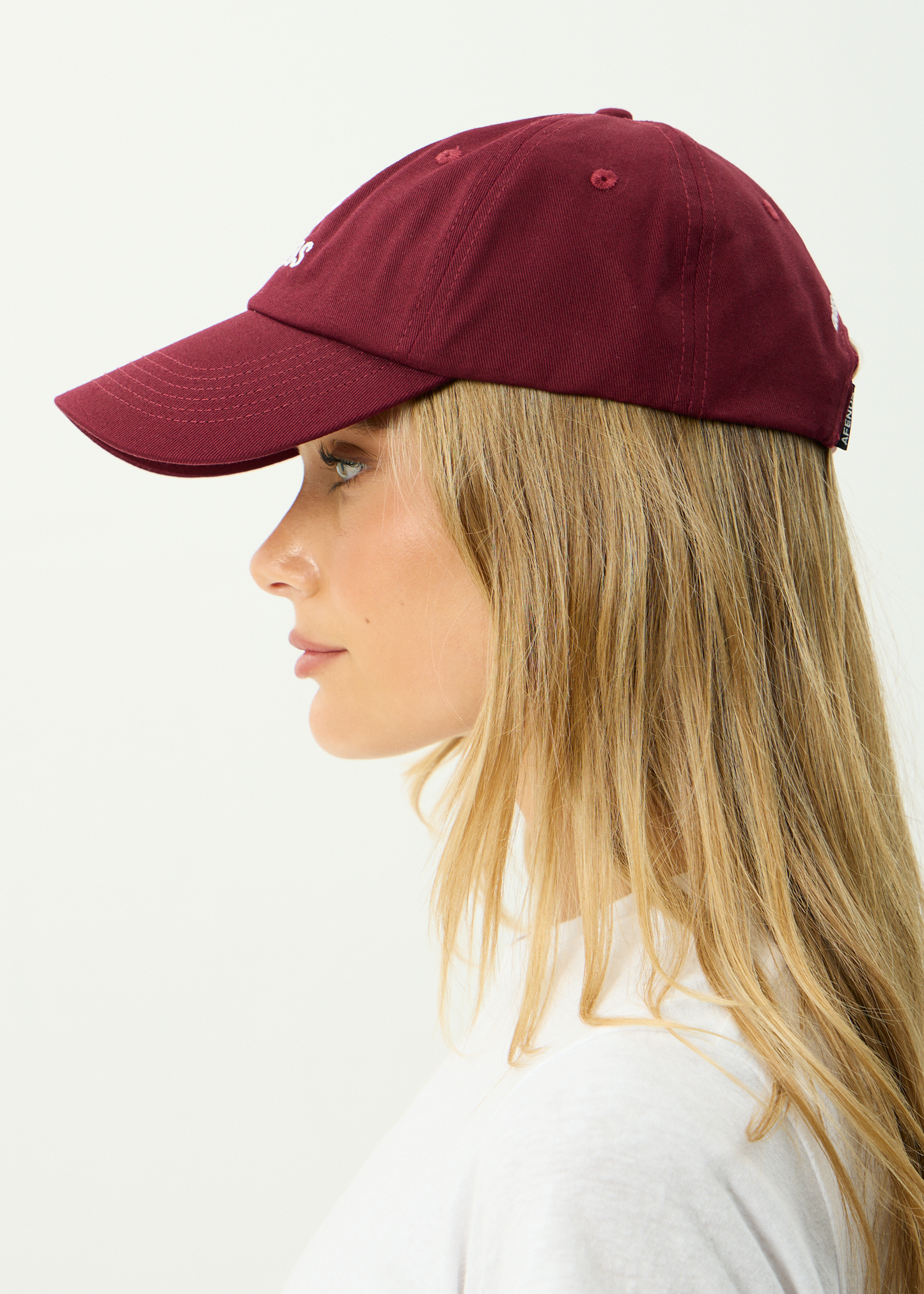 AFENDS Mens Burnin - Six Panel Cap - Burgundy