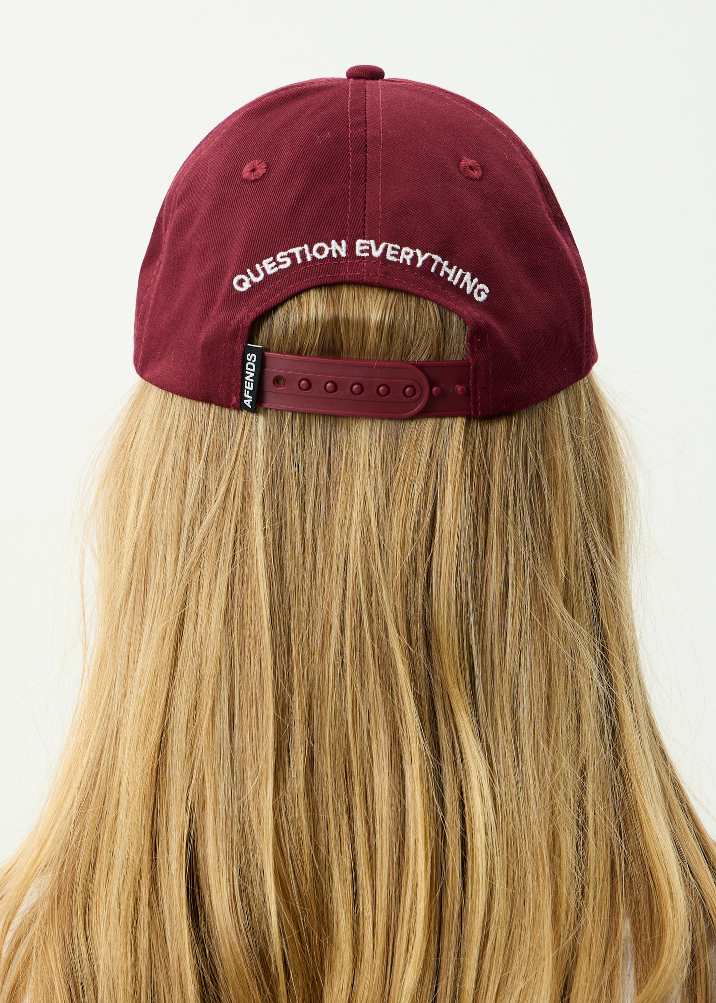 AFENDS Mens Burnin - Six Panel Cap - Burgundy