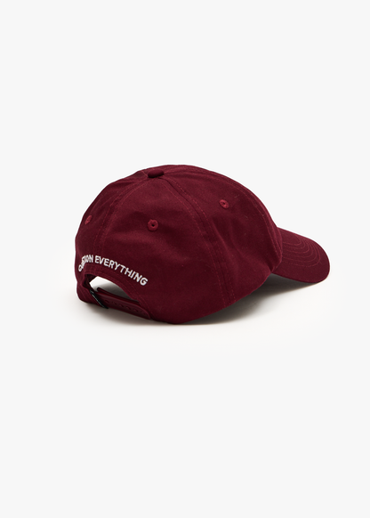 AFENDS Mens Burnin - Six Panel Cap - Burgundy