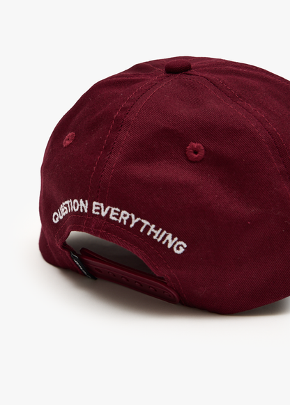 AFENDS Mens Burnin - Six Panel Cap - Burgundy