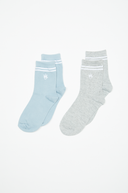 AFENDS Womens Inferno - Socks Two Pack - Ether Blue