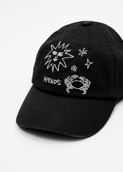 AFENDS Womens Sunbake - Panelled Cap - Black