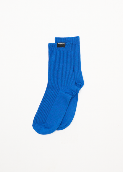 AFENDS Womens Camden Check - Socks Two Pack - Marina Check
