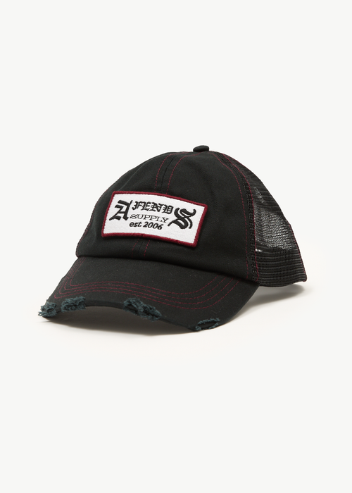AFENDS Mens Supply - Six Panel Mesh Cap - Black