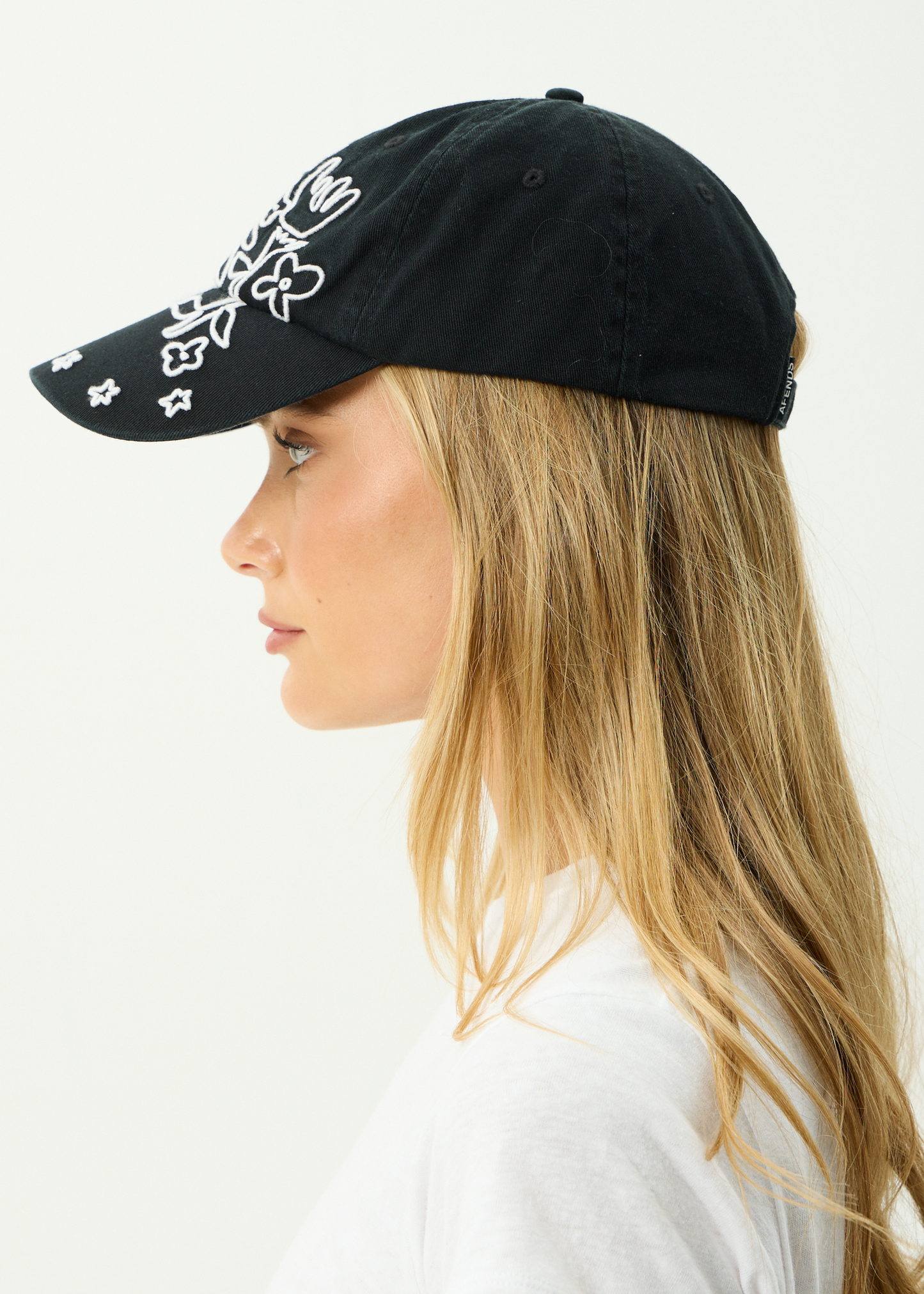 AFENDS Womens Garden Variety - Panelled Cap - Stone Black