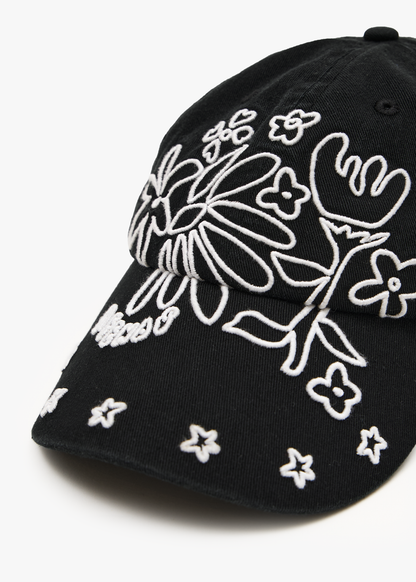 AFENDS Womens Garden Variety - Panelled Cap - Stone Black