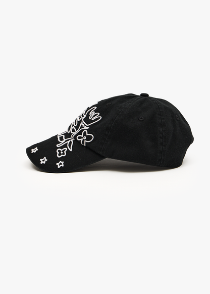 AFENDS Womens Garden Variety - Panelled Cap - Stone Black