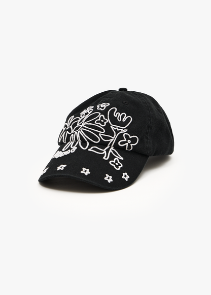 AFENDS Womens Garden Variety - Panelled Cap - Stone Black