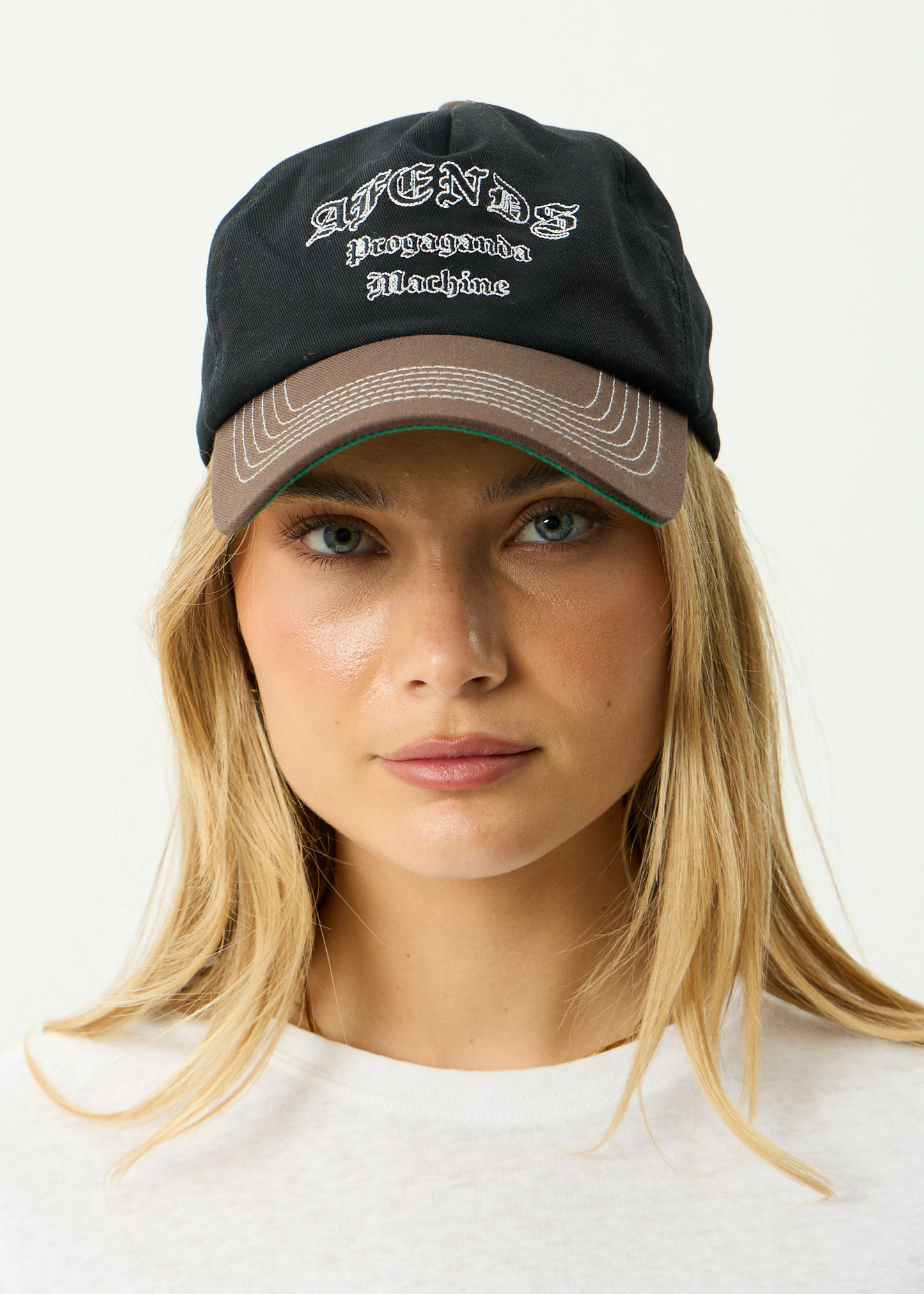 AFENDS Mens Machine -  Five Panel Cap - Coffee