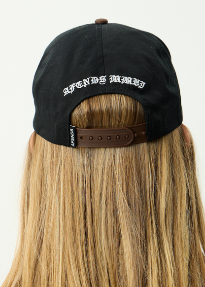 AFENDS Mens Machine -  Five Panel Cap - Coffee