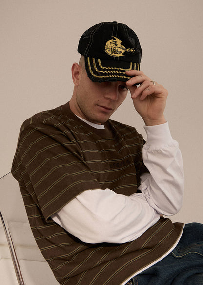 AFENDS Unisex Heavy Parts - Six Panel Mesh Cap - Stone Black