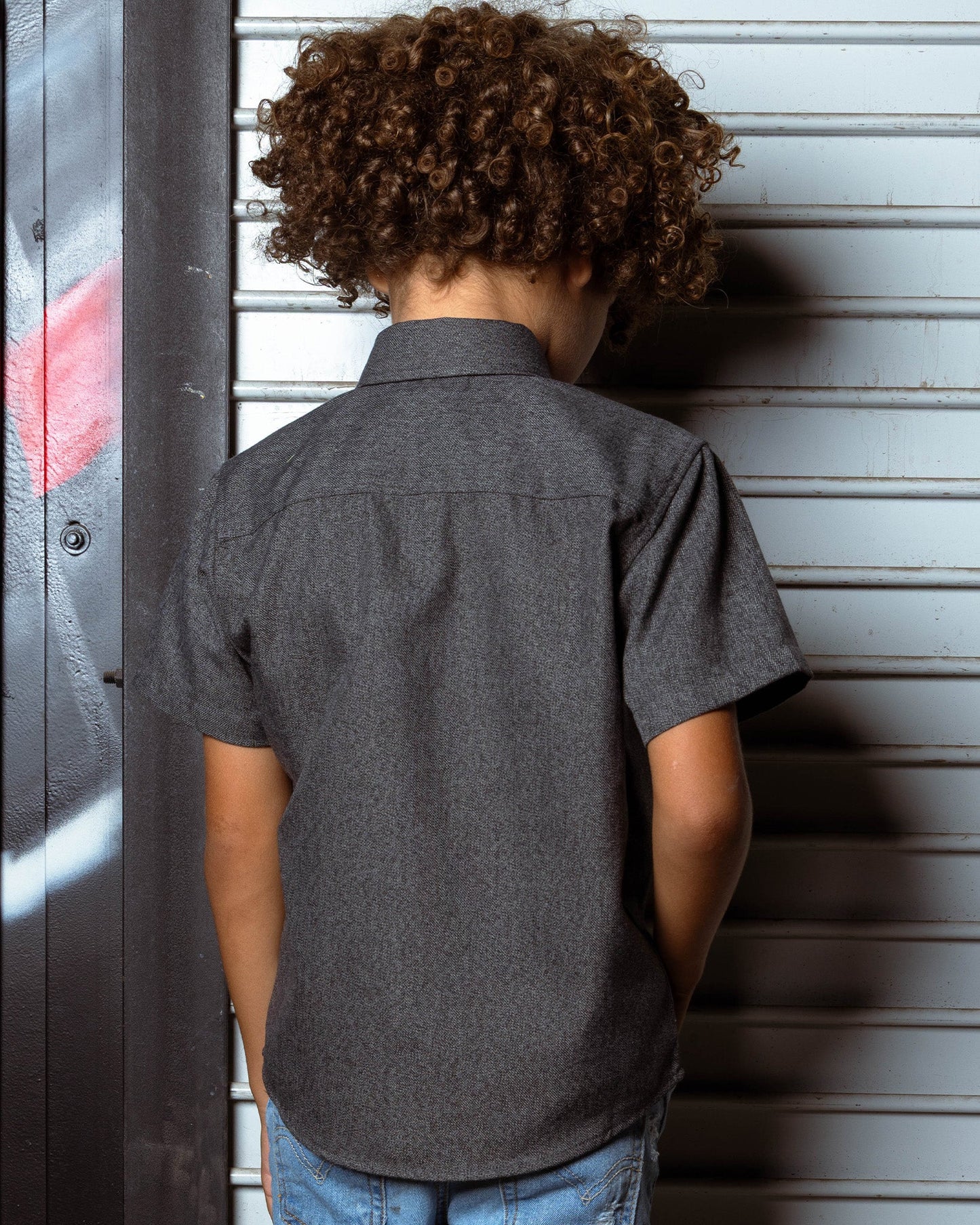 Youth Obsidian Short Sleeve Flannel