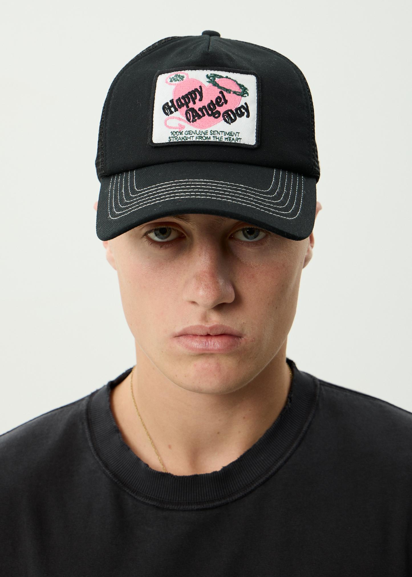 AFENDS Mens Genuine Sentiment - Trucker Cap - Black