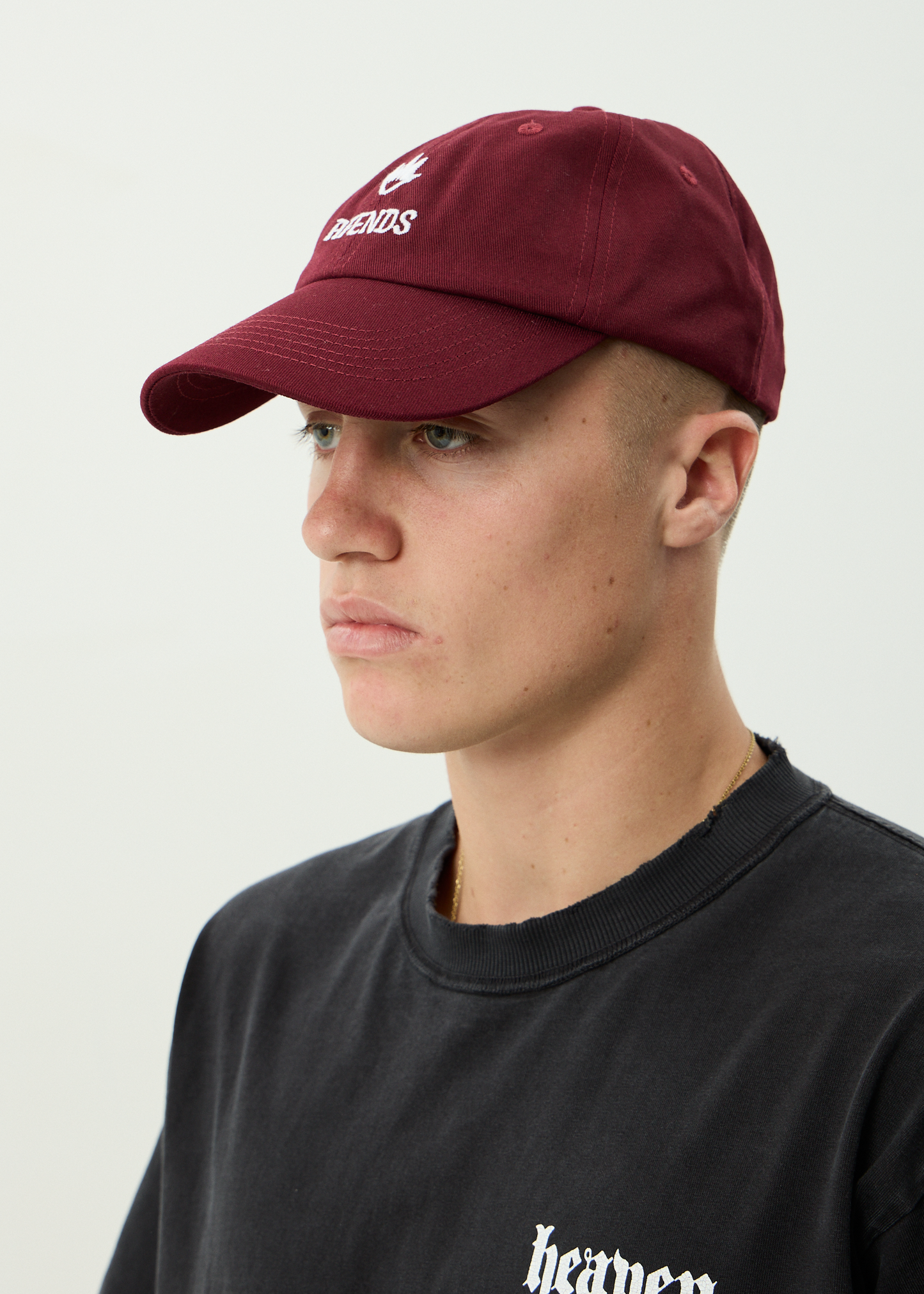 AFENDS Mens Burnin - Six Panel Cap - Burgundy
