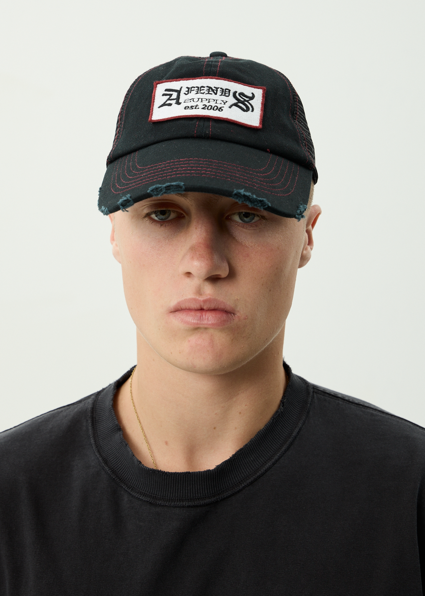 AFENDS Mens Supply - Six Panel Mesh Cap - Black