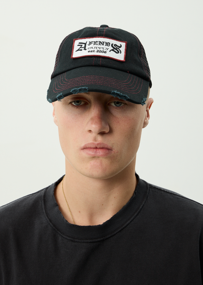 AFENDS Mens Supply - Six Panel Mesh Cap - Black