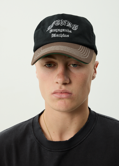 AFENDS Mens Machine -  Five Panel Cap - Coffee