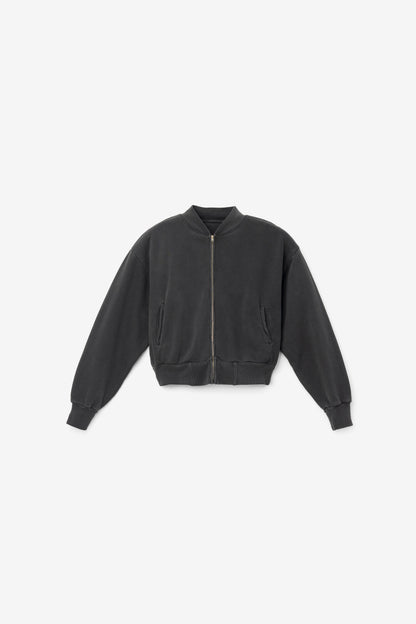 ALP375GD - Alpine Fleece Zip Up Cropped Bomber