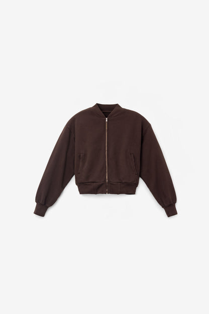 ALP375GD - Alpine Fleece Zip Up Cropped Bomber