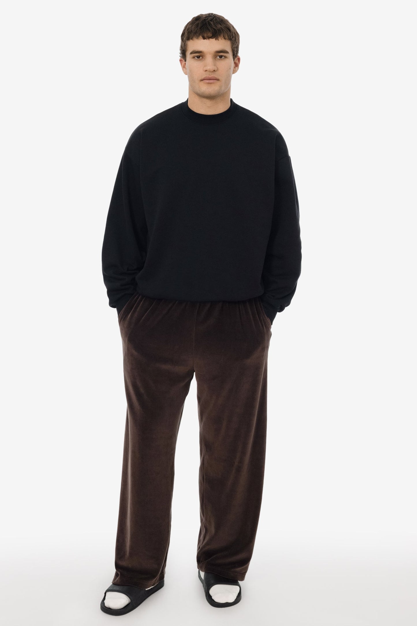 VLR445GD - Garment Dye Velour Open Bottom Sweatpants