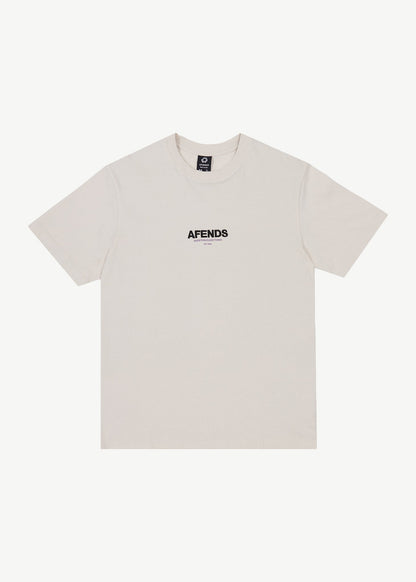 AFENDS Mens Vinyl - Retro Tee - Moonbeam